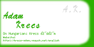 adam krecs business card